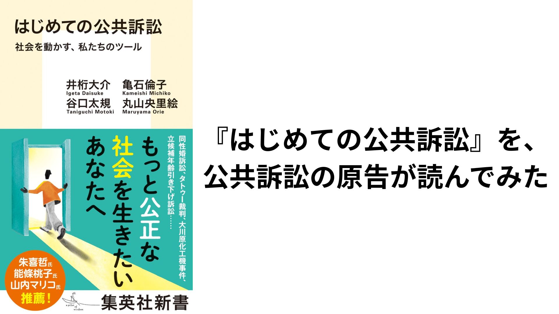 『はじめての公共訴訟』（集英社）を、公共訴訟の原告が読んでみた